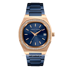 CHRIST VERRA CV 919566L-1J BLU Navy Rosegold Stainless Steel