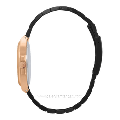 CHRIST VERRA COPPIA CV 921548G-18 BLK & CV 921548L-18 BLK Couple Black Rosegold Stainless Steel