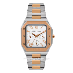 CHRIST VERRA CV 921790L-14 SLV Women's Watch Silver Rosegold Dial White Stainless Steel