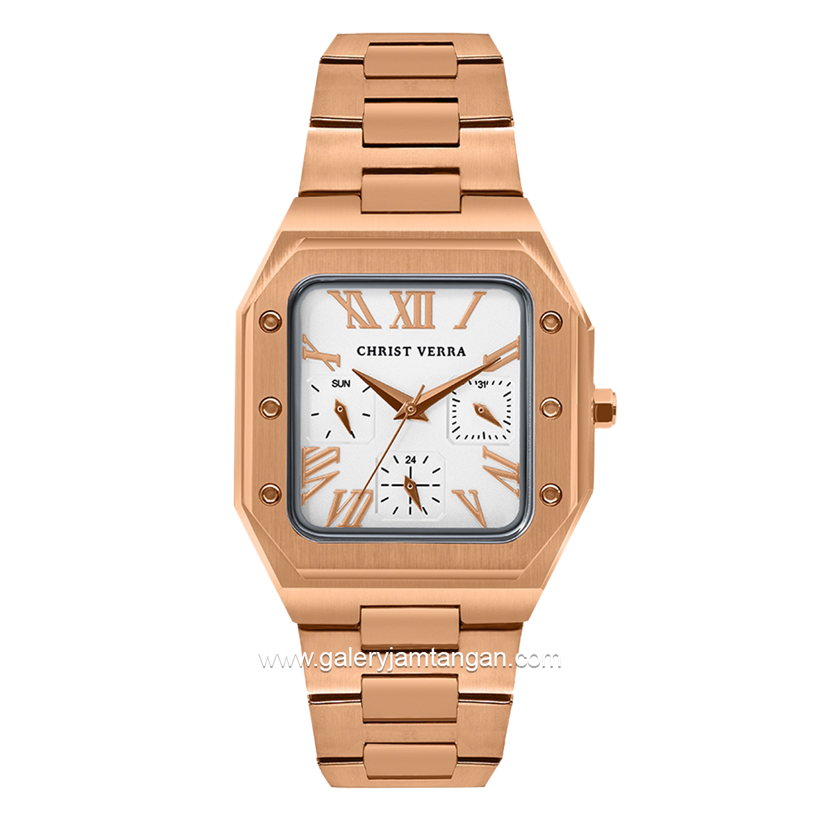 CHRIST VERRA CV 921790L-15 SLV Women's Watch Rosegold Dial White Stainless Steel