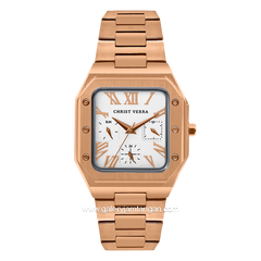 CHRIST VERRA CV 921790L-15 SLV Women's Watch Rosegold Dial White Stainless Steel