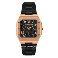 CHRIST VERRA CV 921790L-18 BLK Women's Watch Black Rosegold Stainless Steel