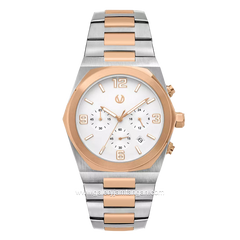 CHRIST VERRA CV 922163G-14 SLV Silver Rosegold Dial White Stainless Steel