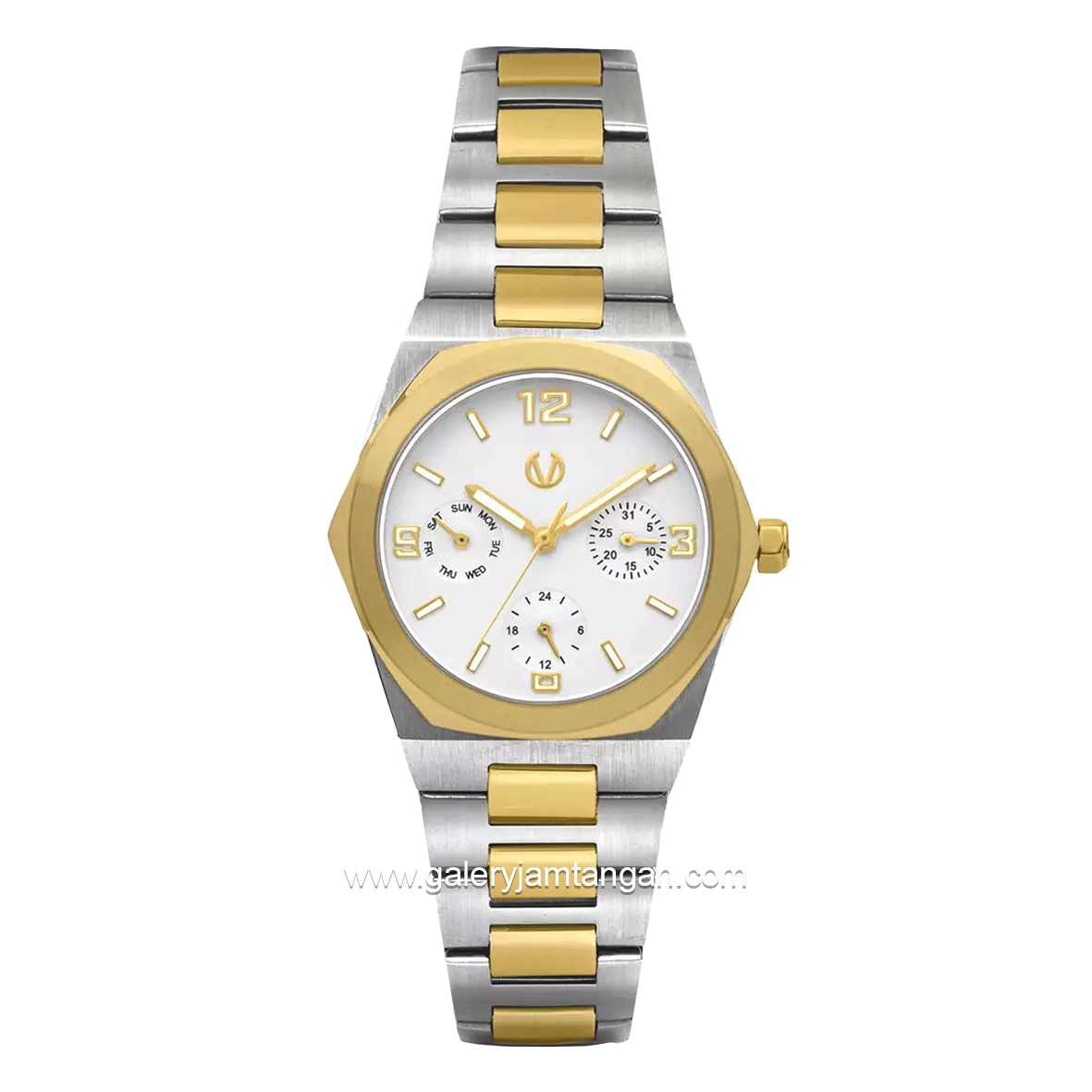 CHRIST VERRA CV 922163L-13 SLV Silver Gold Dial White Stainless Steel