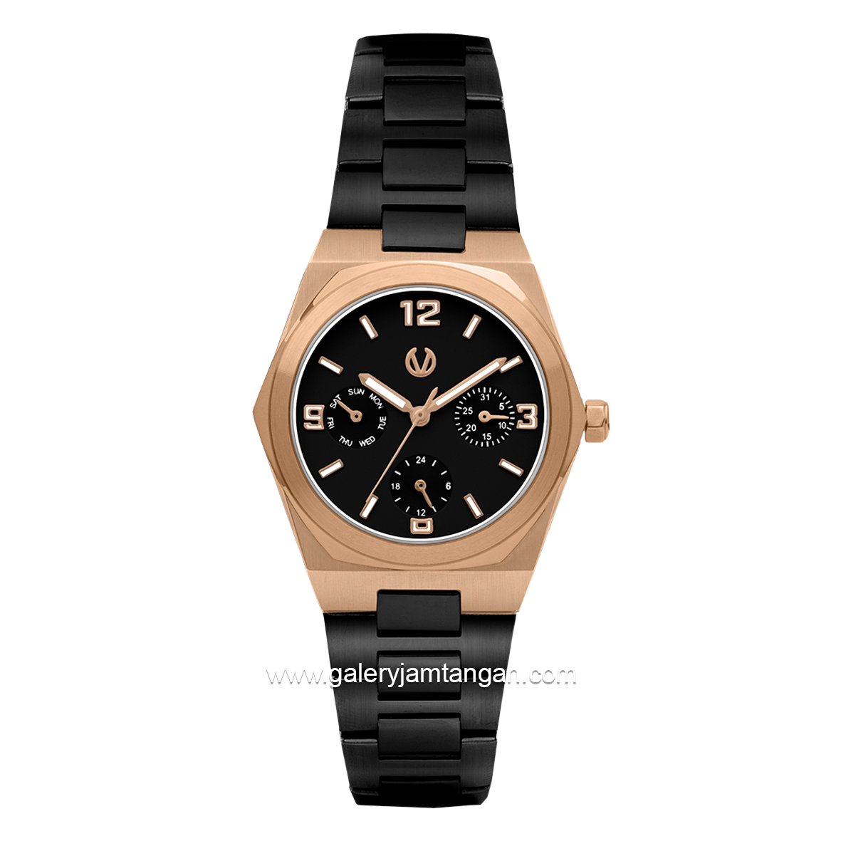 CHRIST VERRA CV 922163L-18 BLK Black Rosegold Stainless Steel