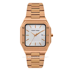 CHRIST VERRA CV 922289L-15 SLV Women's Watches Rosegold Dial White Stainless Steel