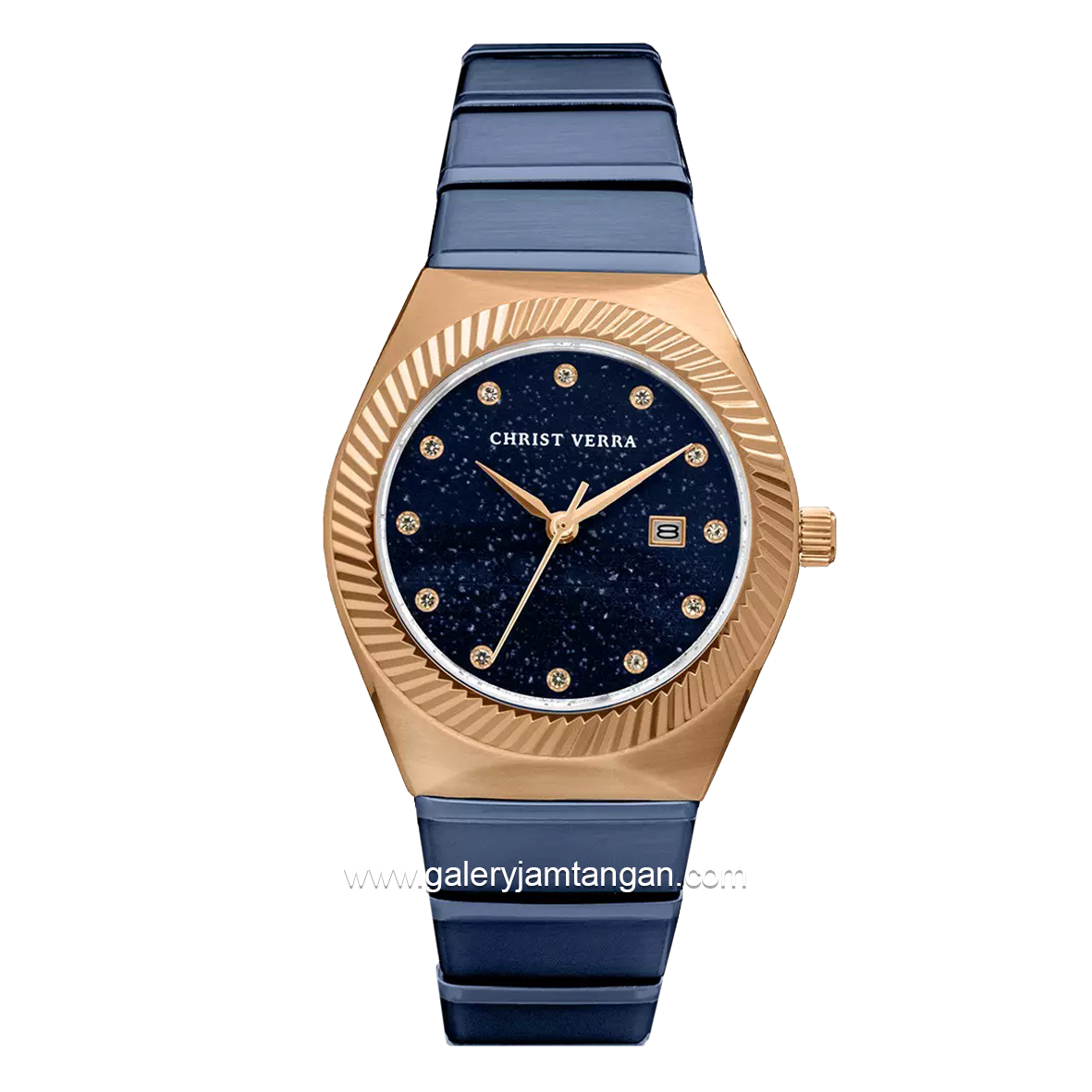 CHRIST VERRA CV 922707L-1J BLU Blue Rosegold Stainless Steel