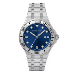 CHRIST VERRA DYNALUX CV 922709G-11 BLU Silver Dial Blue Stainless Steel