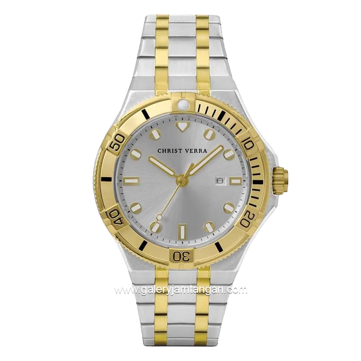 CHRIST VERRA DYNALUX CV 922709G-13 SLV Silver Gold Stainless Steel