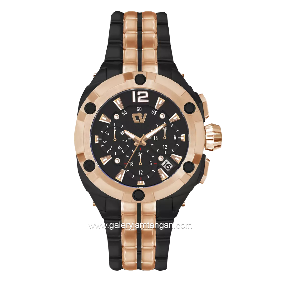 CHRIST VERRA CV C71084L-18 BLK Black Rosegold Stainless Steel
