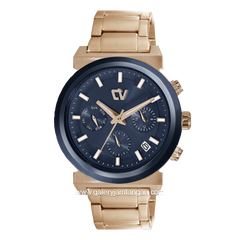 CHRIST VERRA CV C71116L-1J BLU Rosegold Dial Blue Stainless Steel