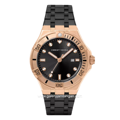 CHRIST VERRA DYNALUX CV 922709G-18 BLK Black Rosegold Stainless Steel
