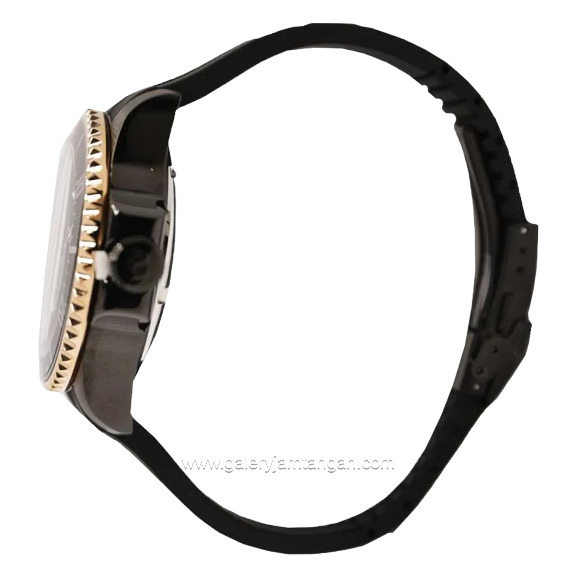 CHRIST VERRA CV 71637G-39 BLK Black Rosegold Rubber Strap