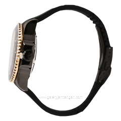 CHRIST VERRA CV 71637G-39 BLK Black Rosegold Rubber Strap