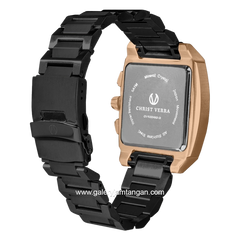 CHRIST VERRA CV 920045G-18 BLK Black Rose Gold Stainless Steel
