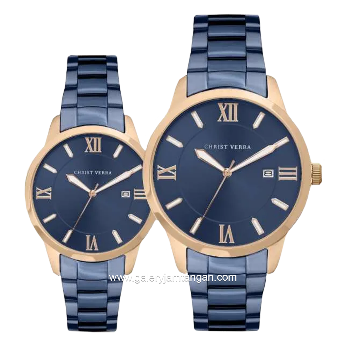 CHRIST VERR TIMELESS HARMONY CV 10639G-1J BLU & CV 10639L-1J BLU Blue Rosegold Stainless Steel