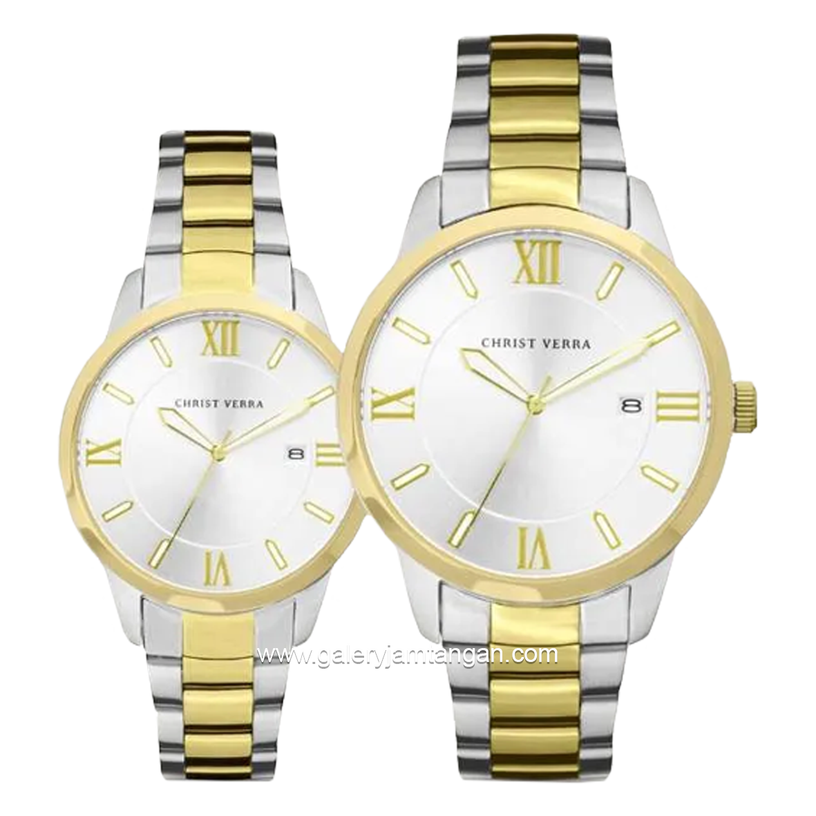 CHRIST VERRA CV 10639G-13 SLV & CV 10639L-13 SLV Silver Gold Stainless Steel