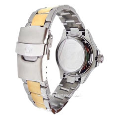 CHRIST VERRA CV 71637G-13 BLK Silver Gold Dial Black Stainless Steel