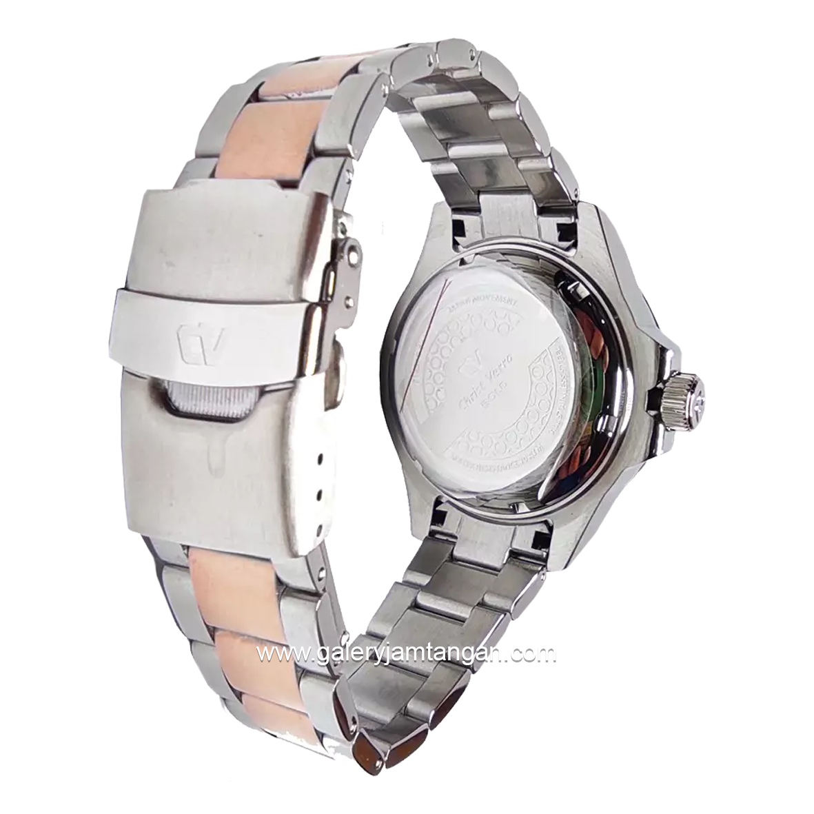 CHRIST VERRA CV 71637G-14 BLK Silver Gold Dial Black Stainless Steel