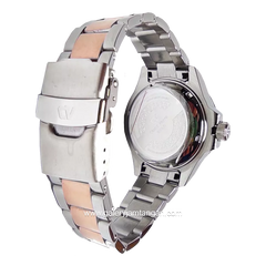 CHRIST VERRA CV 71637G-14 BLK Silver Gold Dial Black Stainless Steel