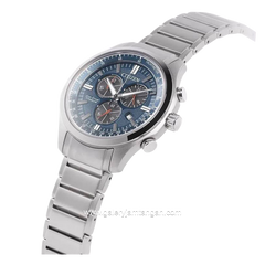 CITIZEN ECO DRIVE AT2530-85L Chronograph Silver Dial Blue Titanium Strap