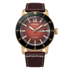 CITIZEN ECO DRIVE AW0079-13X Brown Dial Brown Leather Strap