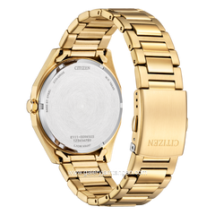 CITIZEN ECO DRIVE BM7633-81X Gold Dial Green Stainless Steel Strap