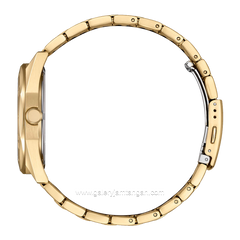 CITIZEN ECO DRIVE BM7633-81X Gold Dial Green Stainless Steel Strap