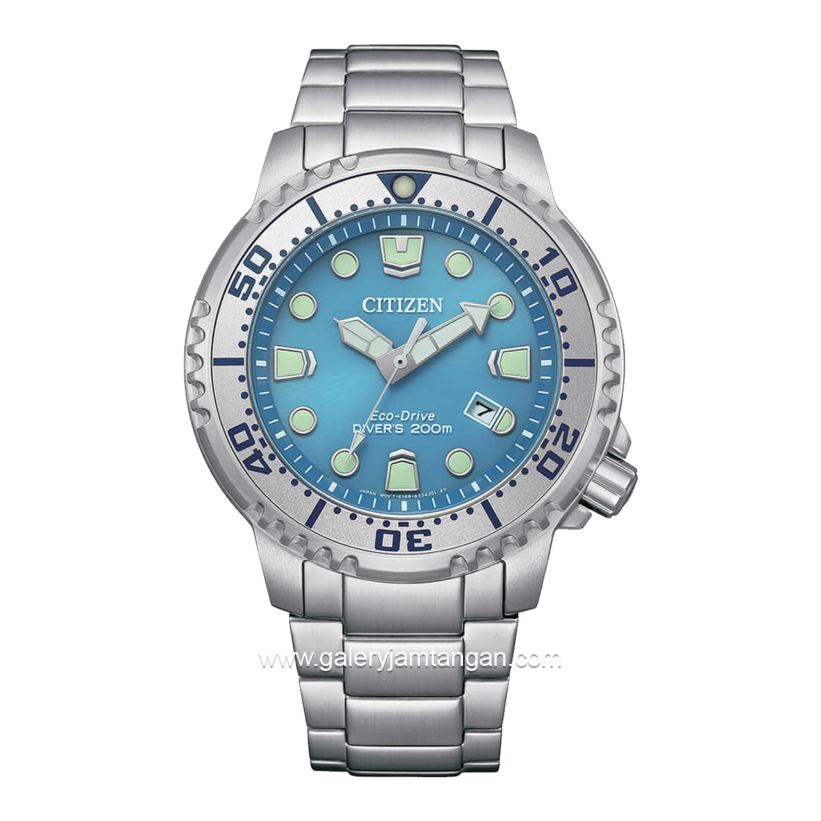 CITIZEN ECO DRIVE BN0165-55L Silver Dial Blue Stainless Steel Strap