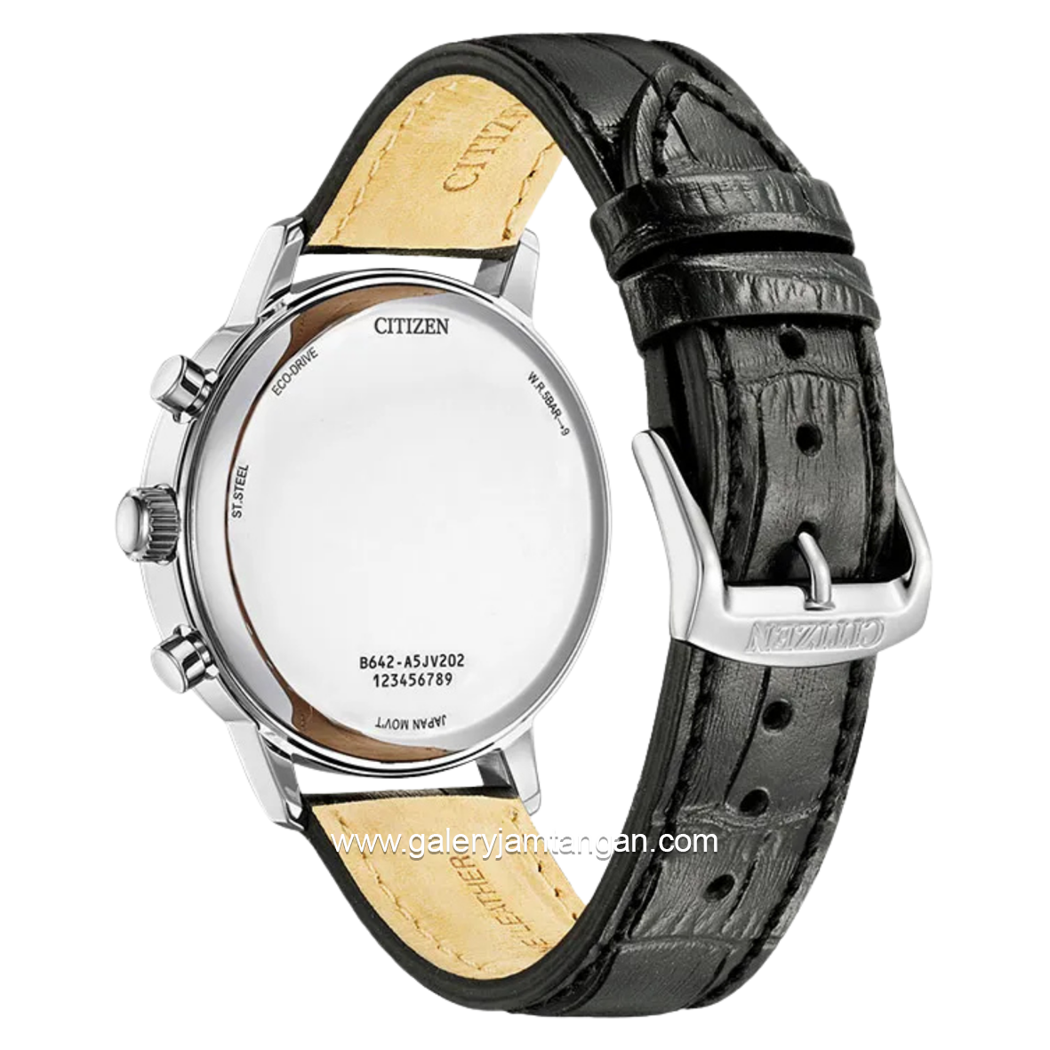 CITIZEN CA7069-24X Eco Drive Black Leather Strap