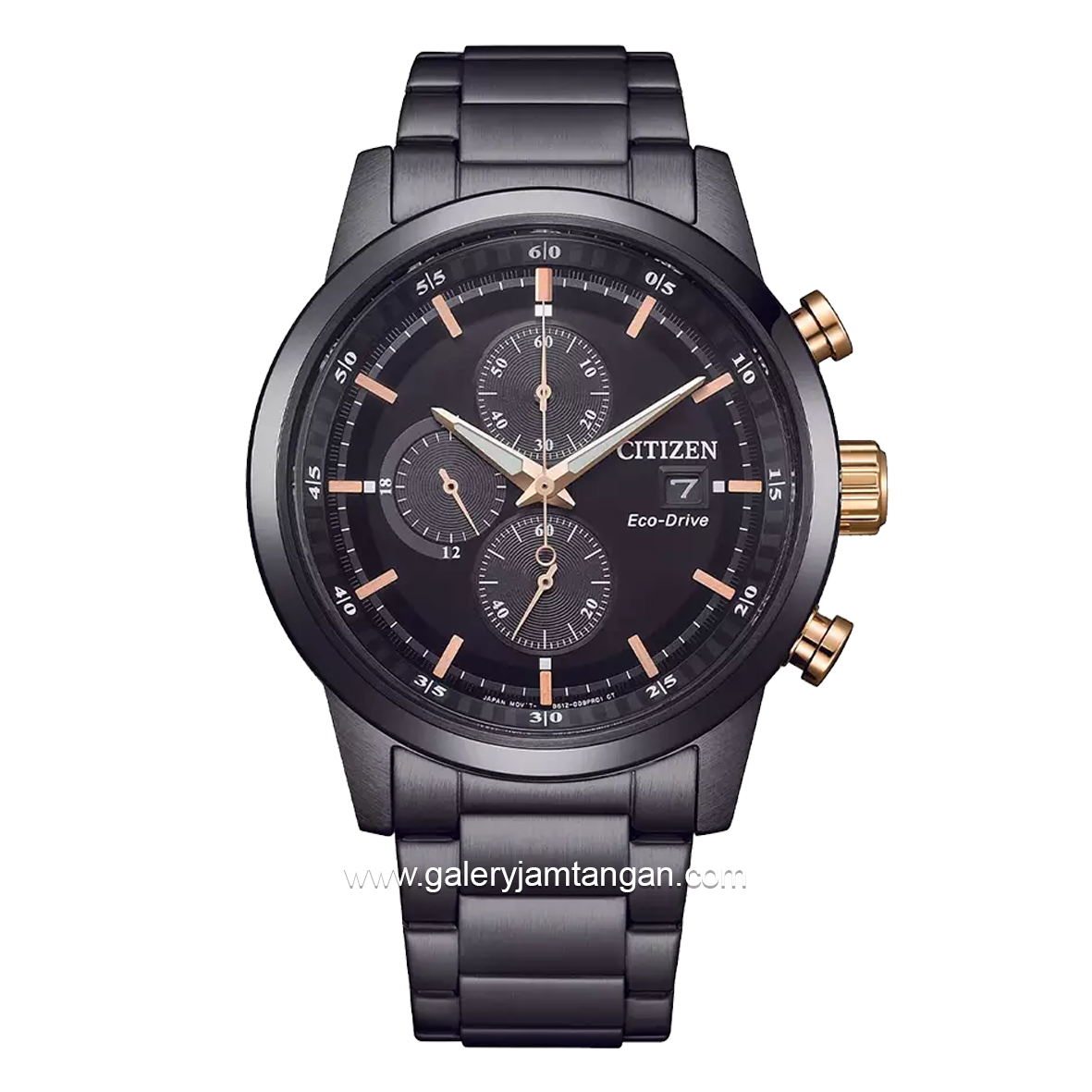 CITIZEN ECO DRIVE CA0746-85E Black Crown Rosegold Stainless Steel