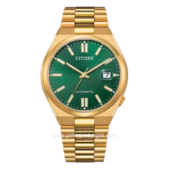 CITIZEN TSUYOSA NJ0152-51X Automatic Gold Dial Green Stainless Steel Strap