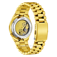 CITIZEN TSUYOSA NJ0152-51X Automatic Gold Dial Green Stainless Steel Strap