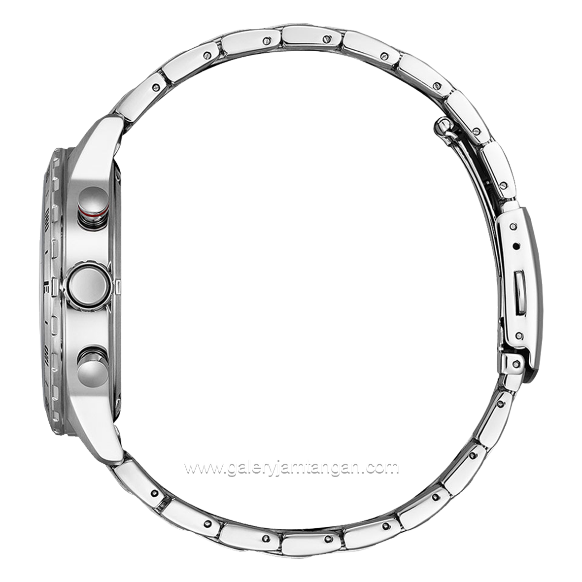 CITIZEN CTZ AT2520-89E Eco Drive Full Silver Dial Black Chronograph Stainless Steel