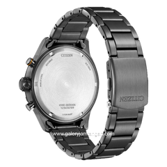 CITIZEN CTZ AT2527-80X Eco Drive Black Dial Green Chronograph Stainless Steel