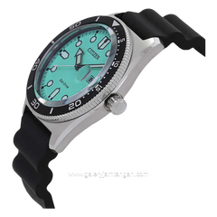 CITIZEN CTZ AW1760-14X Eco-Drive Black Silver Dial Blue Rubber