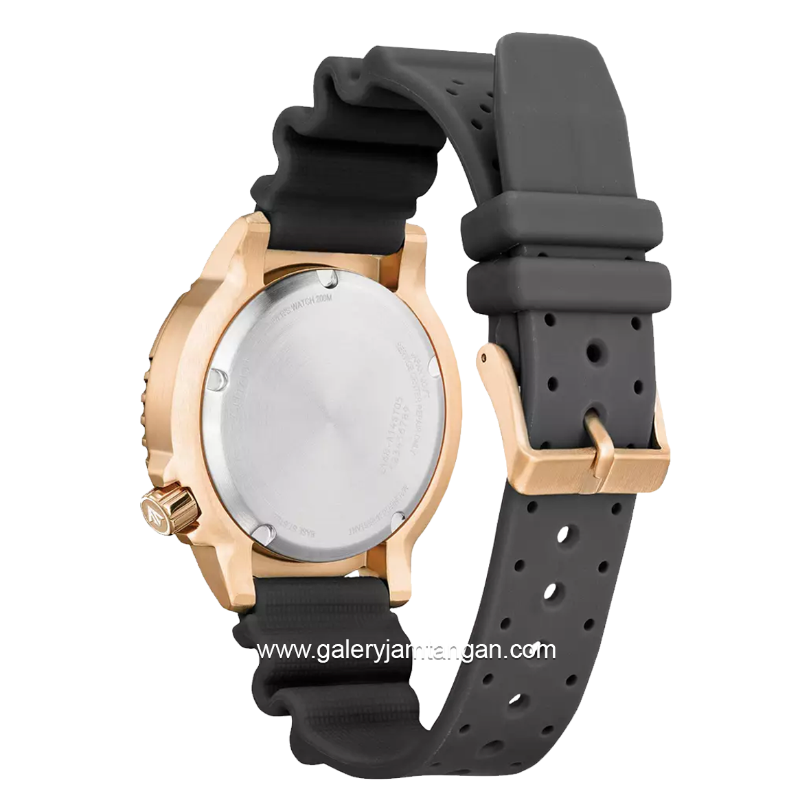 CITIZEN CTZ BN0163-00H Eco-Drive Grey Rosegold Dial Grey Rubber Silicon