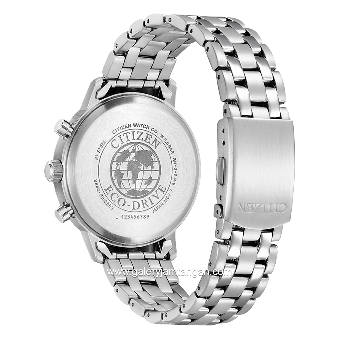 CITIZEN CTZ CA7060-88E Eco Drive Silver Dial Black Stainless Steel