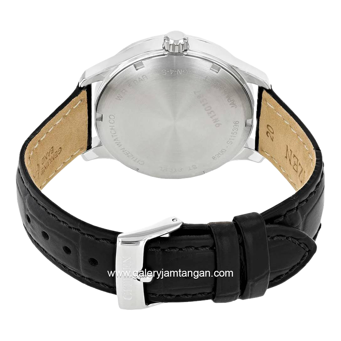 CITIZEN CTZ NH8350-08E Black Silver Automatic Leather Strap