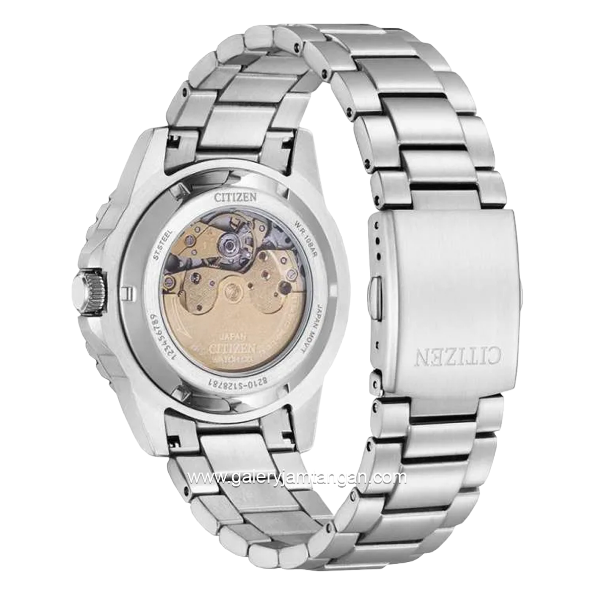 CITIZEN CTZ NJ0171-81A Silver Ring Blue Dial White Automatic Stainless Steel