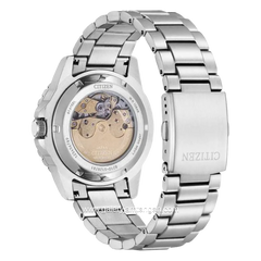 CITIZEN CTZ NJ0171-81A Silver Ring Blue Dial White Automatic Stainless Steel