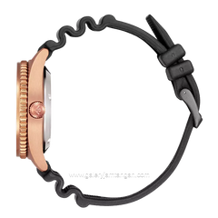 CITIZEN CTZ NY0125-08W Black Rosegold Dial Light Brown Rubber Automatic Divers