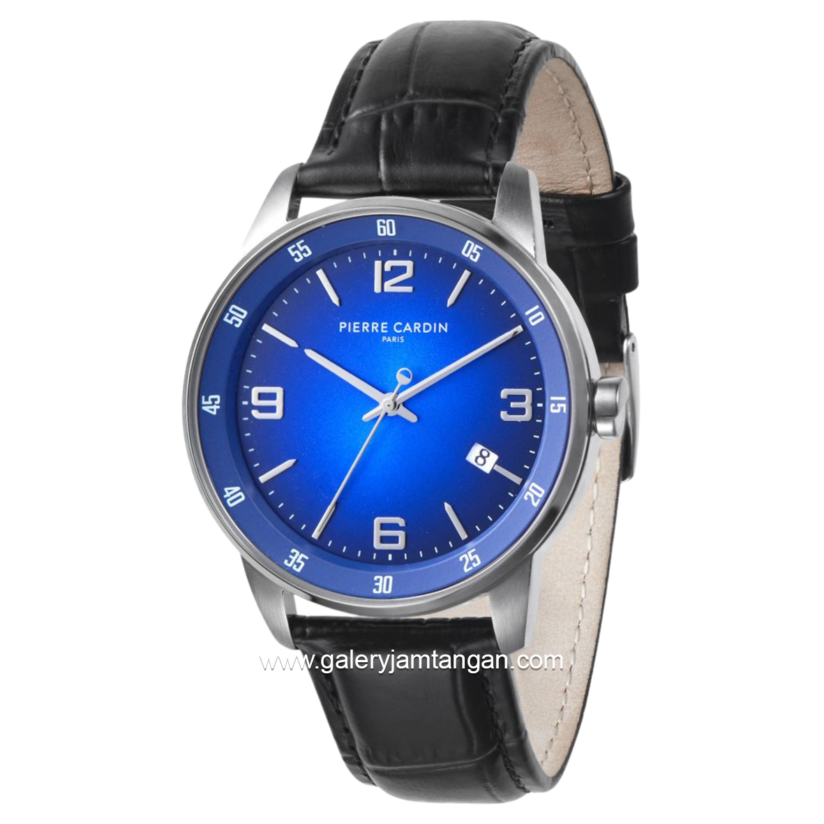 PIERRE CARDIN MONTROUGE CMR.0001 Black Dial Blue Leather Strap