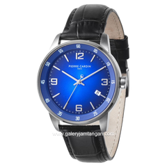 PIERRE CARDIN MONTROUGE CMR.0001 Black Dial Blue Leather Strap