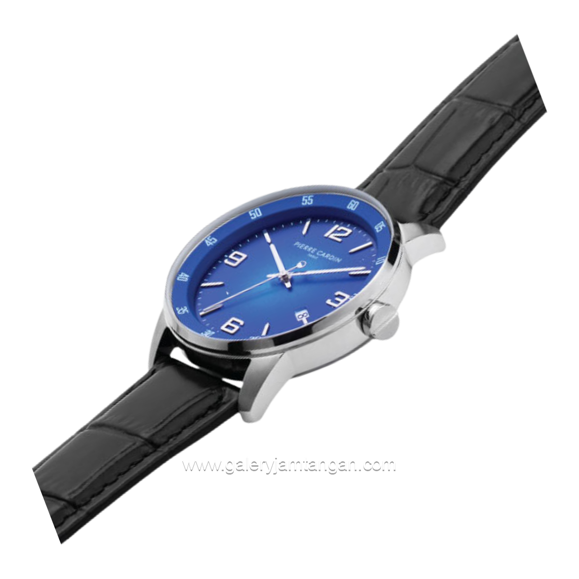 PIERRE CARDIN MONTROUGE CMR.0001 Black Dial Blue Leather Strap