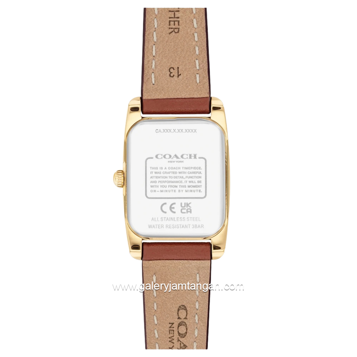 COACH REESE 14504643 Brown Gold Dial White Leather Strap