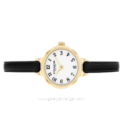 COACH 14504654 Iris Black Leather Strap