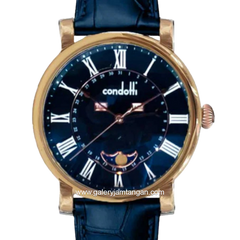 CONDOTTI CONTENTO CN1139-RG04-L04 Blue Rosegold Leather Strap