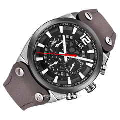 CONDOTTI  NAFALE CN5117-SGN03-L08 Brown Silver Leather Strap