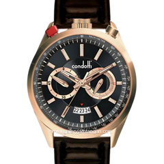 CONDOTTI RAROA CN1078-RG03-L05 Brown Rosegold Leather Strap